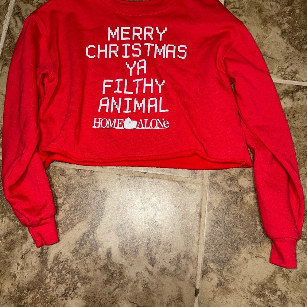 Women crop Home Alone Sweat Shirt